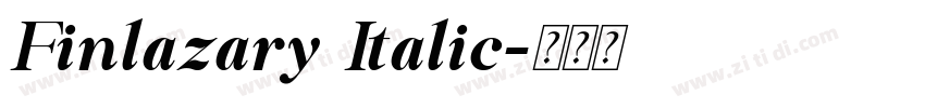 Finlazary Italic字体转换